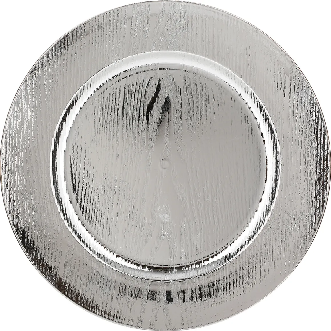 Bajoplato De Madera Plateado 33Cm