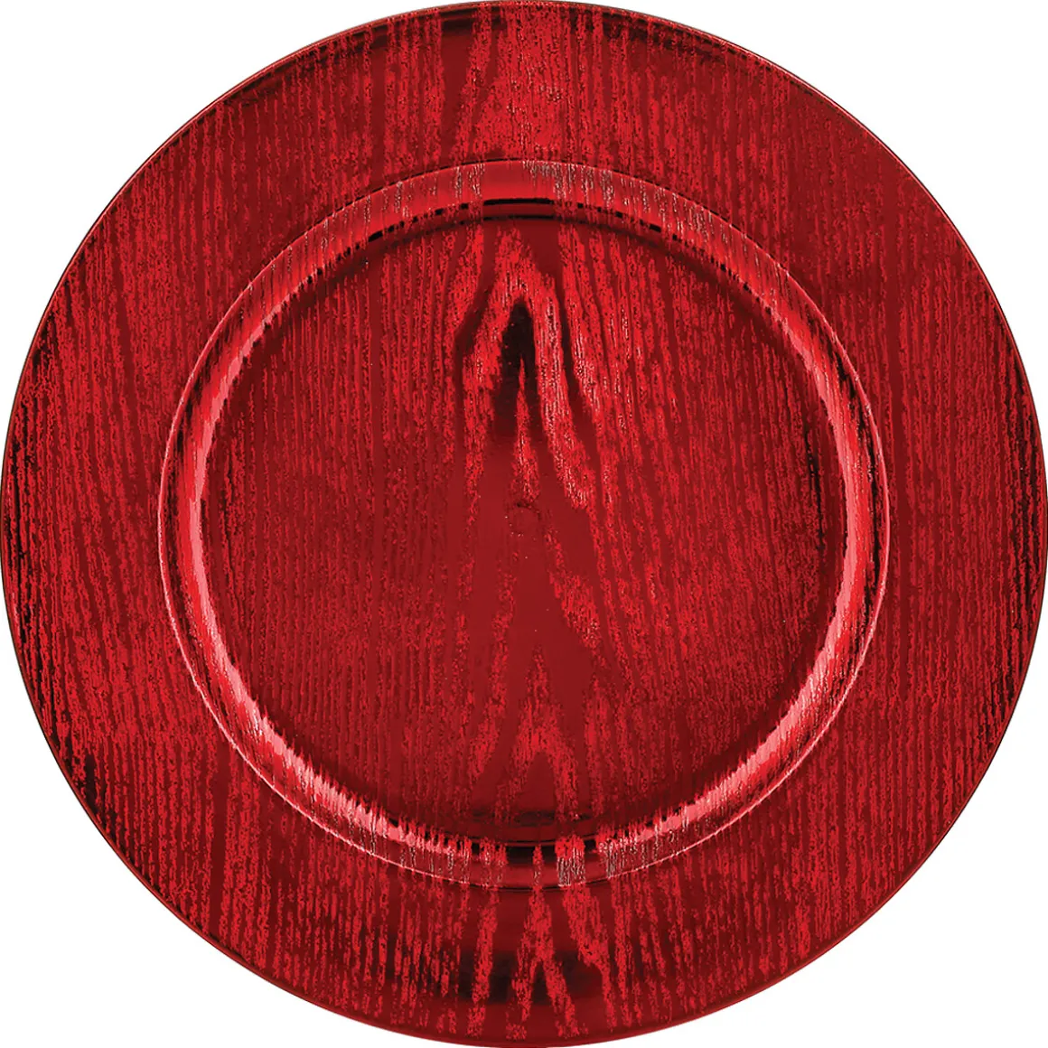 Bajoplato De Madera Rojo 33Cm