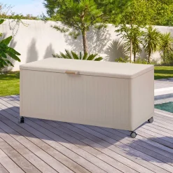 Baúl de almacenaje EDENIO de acero argile