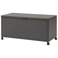 Baúl de almacenaje EDENIO de acero gris