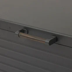 Baúl de almacenaje EDENIO de acero gris