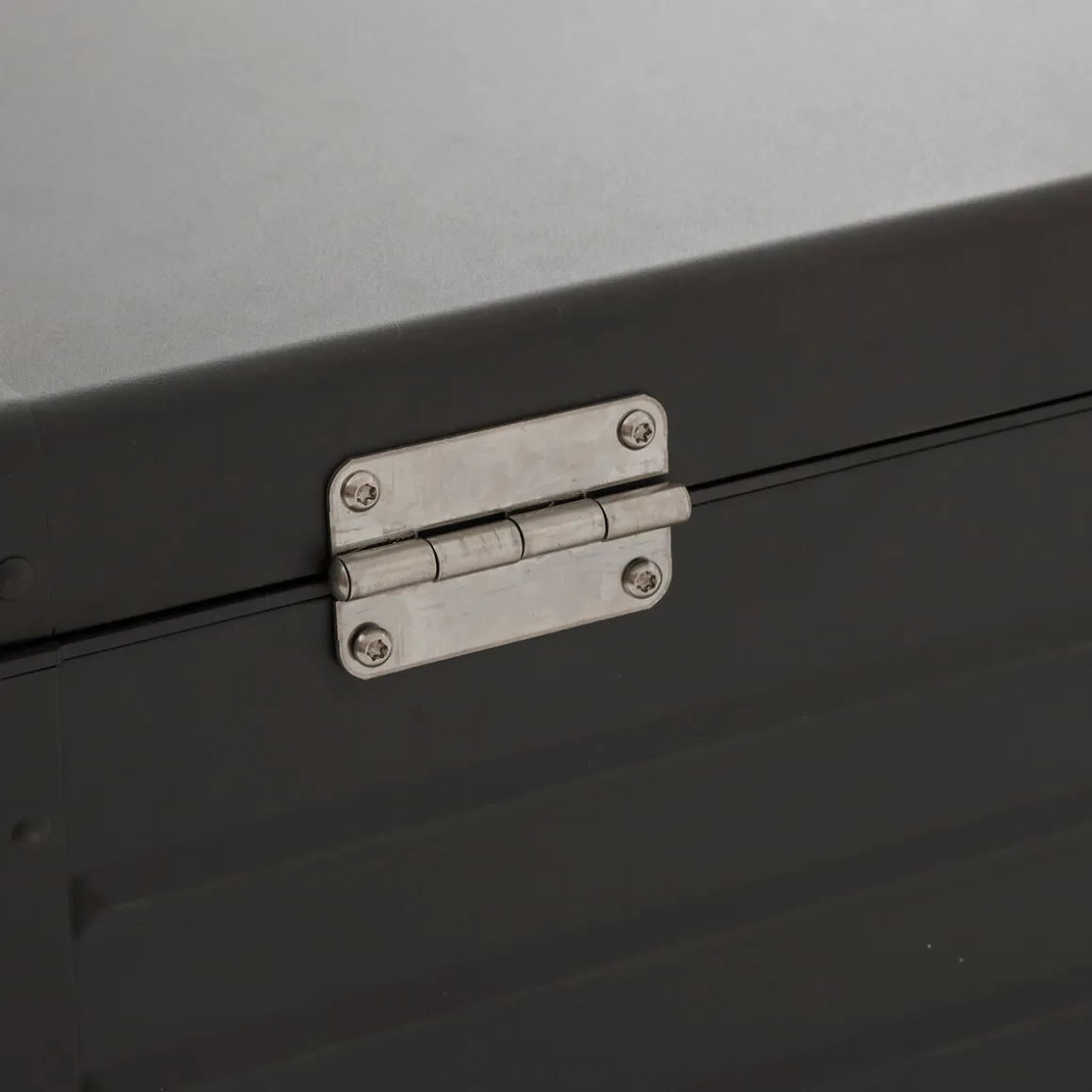 Baúl de almacenaje EDENIO de acero gris