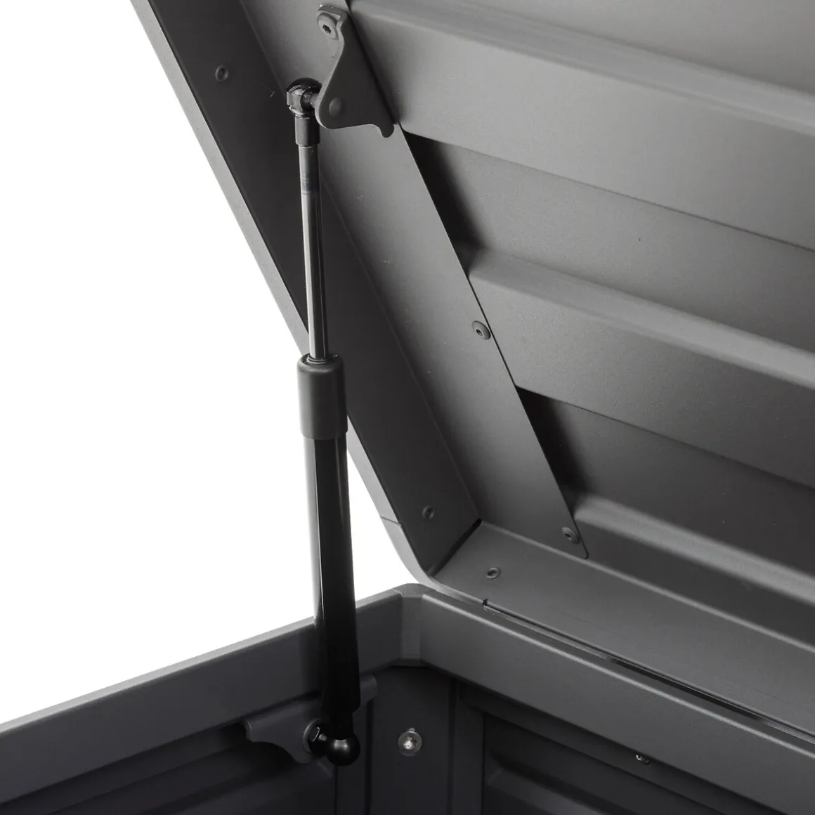 Baúl de almacenaje EDENIO de acero gris