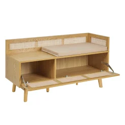 Banco Con Almacenaje De Rattan