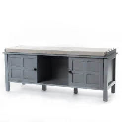 Banco Con Almacenaje Gris