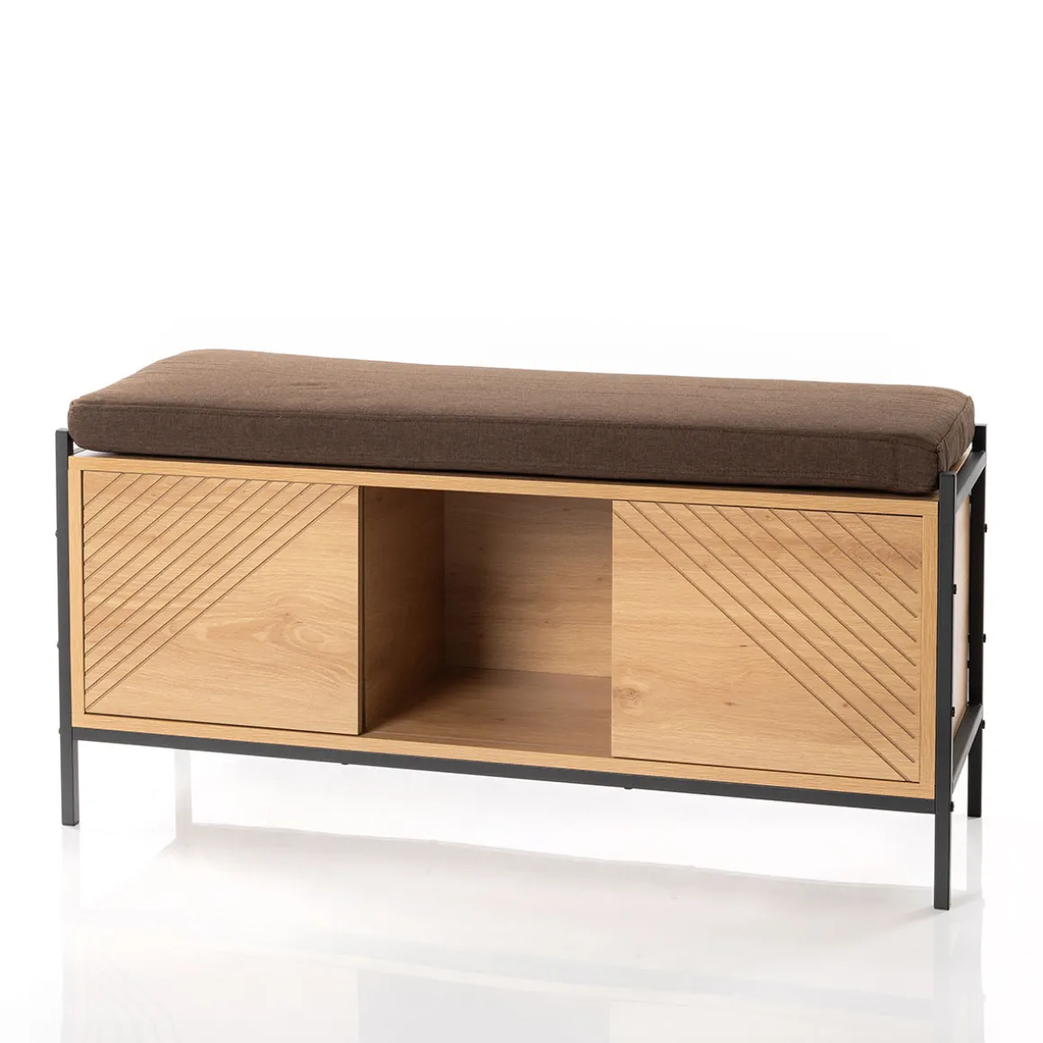 Banco Con Almacenaje Marrón Elemental