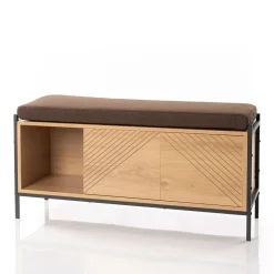 Banco Con Almacenaje Marrón Elemental