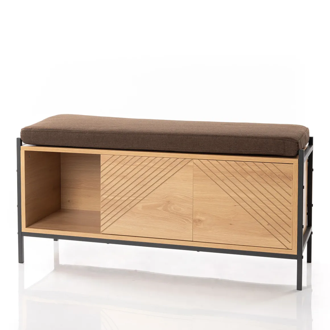 Banco Con Almacenaje Marrón Elemental