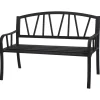 Banco de jardín ALVERNIA negro