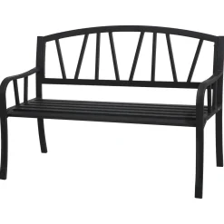 Banco de jardín ALVERNIA negro