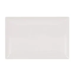 Bandeja blanca Elite de cerámica 30x20Cm