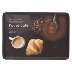 Bandeja De Melamina Negra 30x22Cm