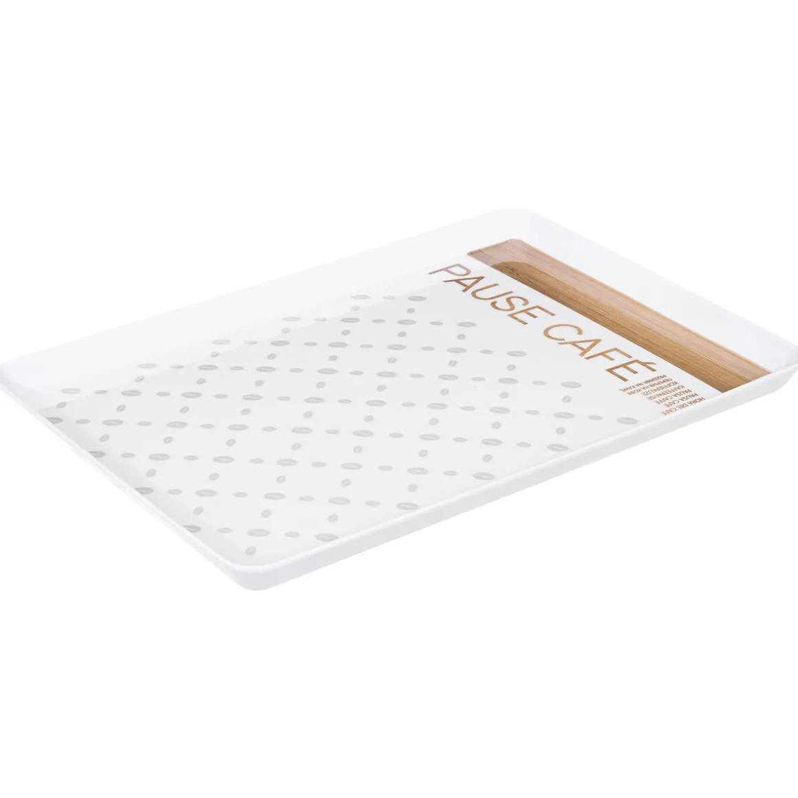 Bandeja Melamina Blanco 30x22Cm