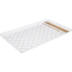 Bandeja Melamina Mármol Blanco 45x30Cm