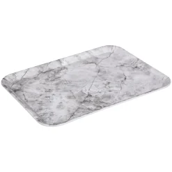 Bandeja Melamina Mármol Blanco 43x33Cm