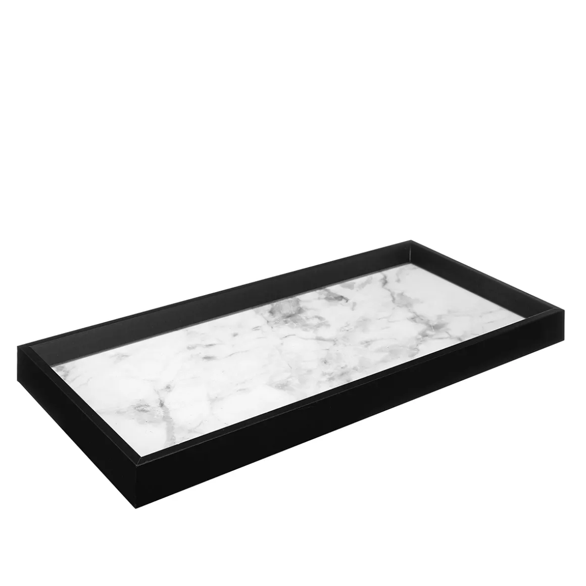 Bandeja negra efecto marmól 28x46cm