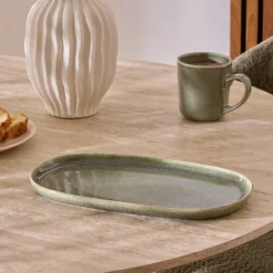 Bandeja ovalada TERRE INC verde 31cm