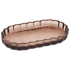 Bandeja para wc FLOREA marrón de vidrio