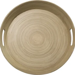 Bandeja Redonda Bambú Natural 42Cm