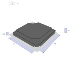 Base para parasol de hormigón negro 25kg