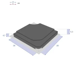 Base para parasol de hormigón negro 15Kg