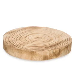 Base Redonda De Madera Quemada 20cm