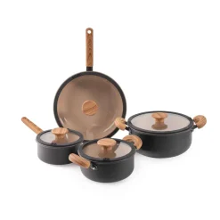 Bateria De Cocina 4 Piezas Farm Negra