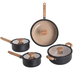 Bateria De Cocina 4 Piezas Farm Negra