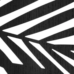 Biombo Negro Madera Efecto Hojas