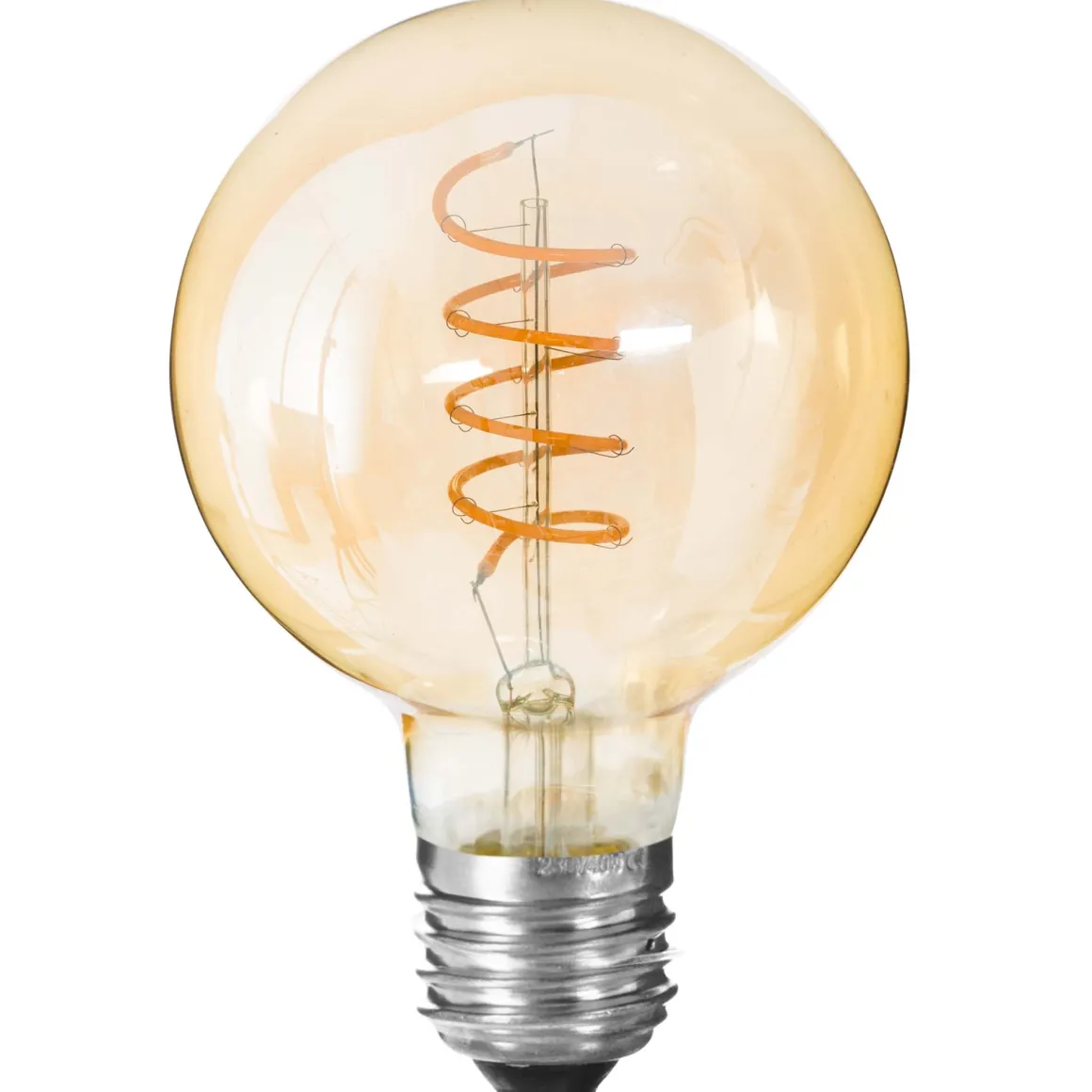 Bombilla Led Vintage Ámbar G95 2W E27