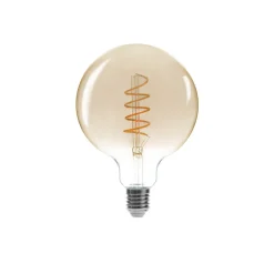 Bombilla VINTAGE ámbar espiral led G125 4.9W E27