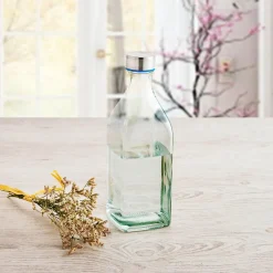 Botella Cuadrada C/Tapa Metálica 1L