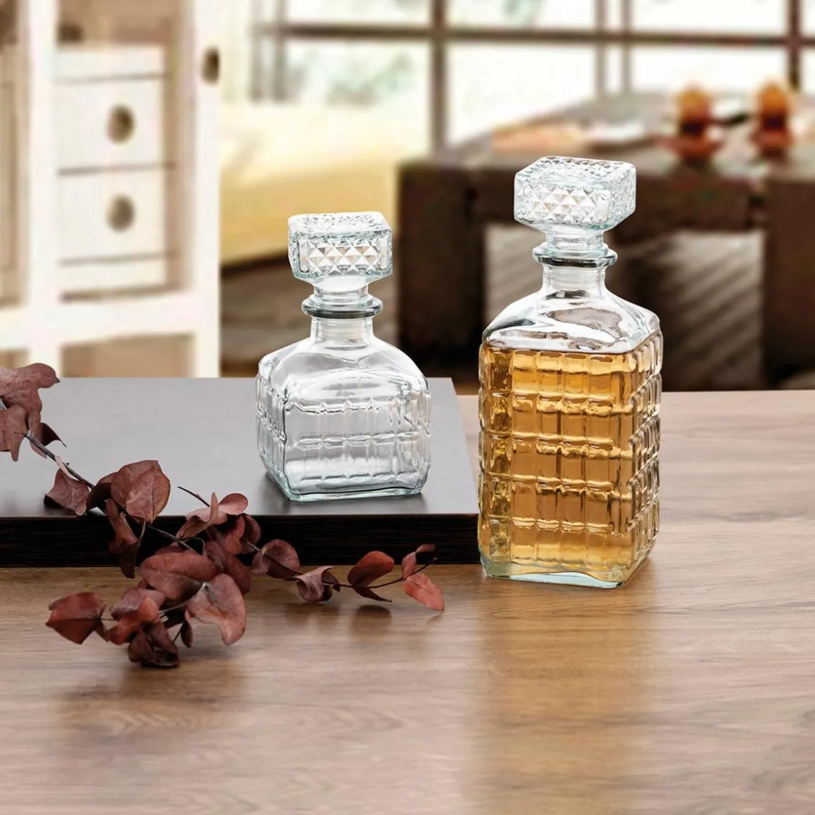 Botella De Licor Cuadrada 1L