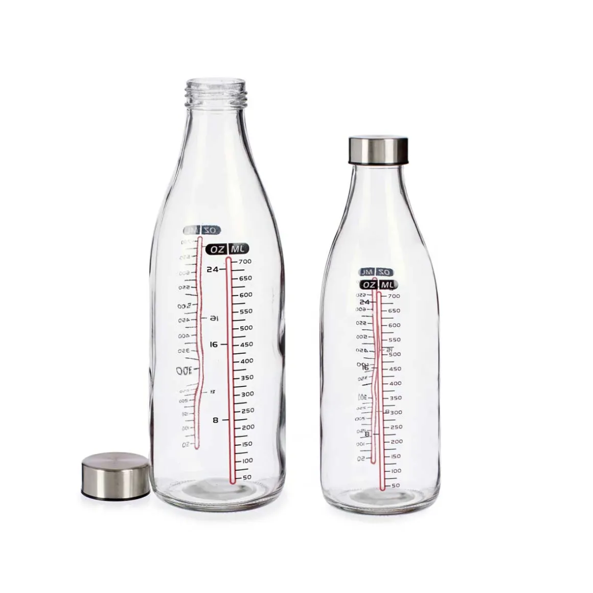 Botella Medidora C/Tapa Metálica 1000Ml