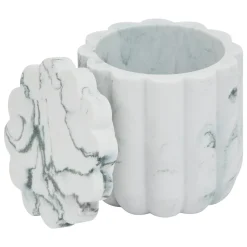 Botella para algodón MARBY blanco de poliresina