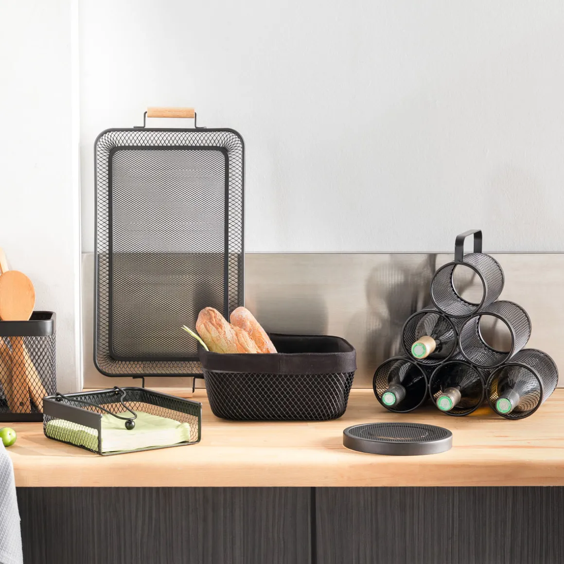 Botellero Mayaj Metálico 6 Botellas