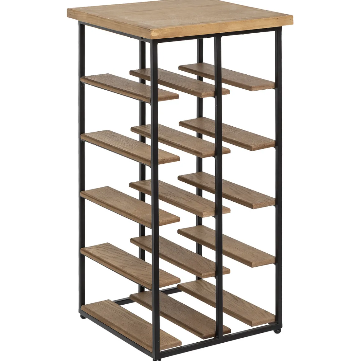 Botellero P/10 Botellas Metal/Madera