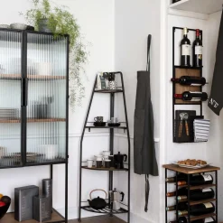 Botellero P/10 Botellas Metal/Madera