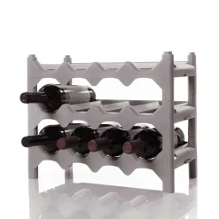 Botellero para 12 botellas gris pardo