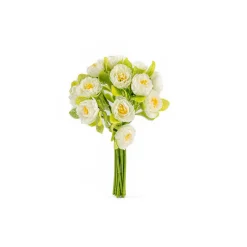Bouquet Con 15 Camelias Blancas 23Cm