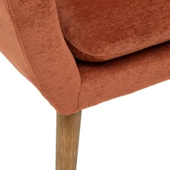 Butaca de tela ambar con patas de madera SINEL