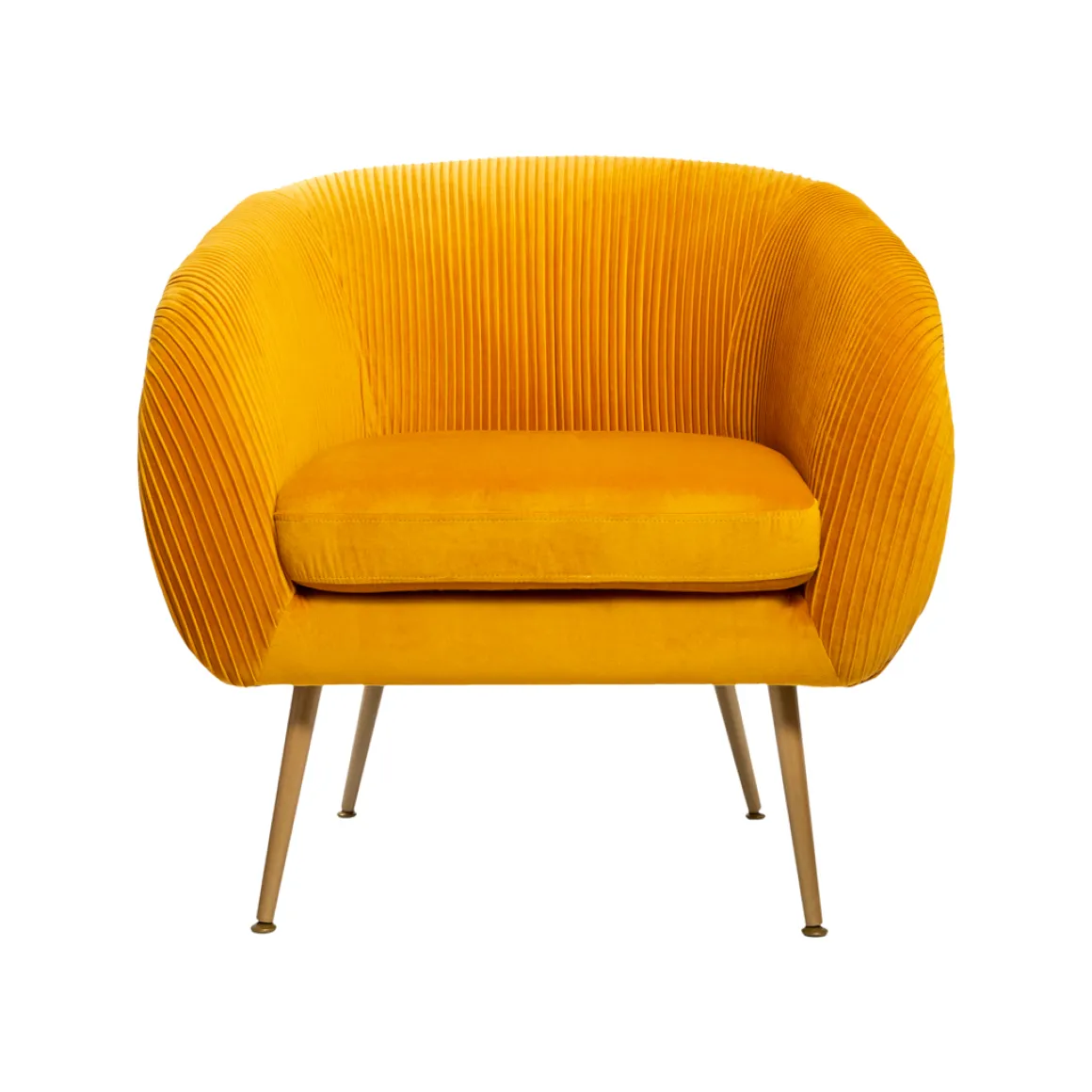 Butaca Solaro Slow Time Ocre De Terciopelo