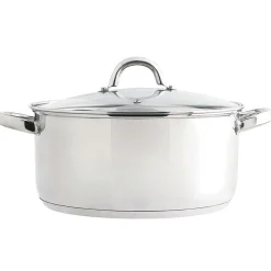 Cacerola Inoxidable C/Tapa Vidrio 30Cm