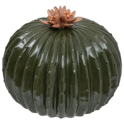 Cactus decorativo redondo de cerámica PAN verde