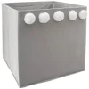 Caja Cubo Almacenaje Gris 29x29Cm