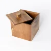 Caja de algodón de madera de acacia