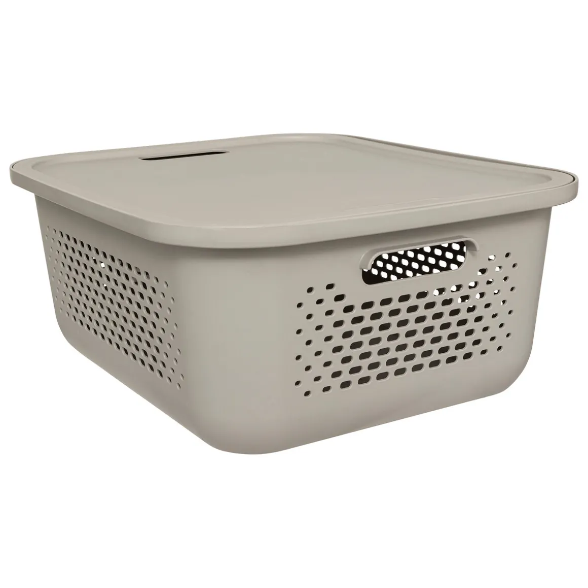 Caja de almacenaje AERA beige con tapa 13.9l