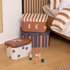 Caja de almacenaje cartón de perros