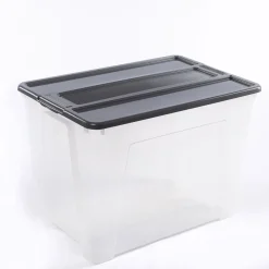 Caja De Almacenaje C/Tapa Gris 70L