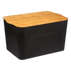Caja De Almacenaje De Bambú Con Tapa 24L